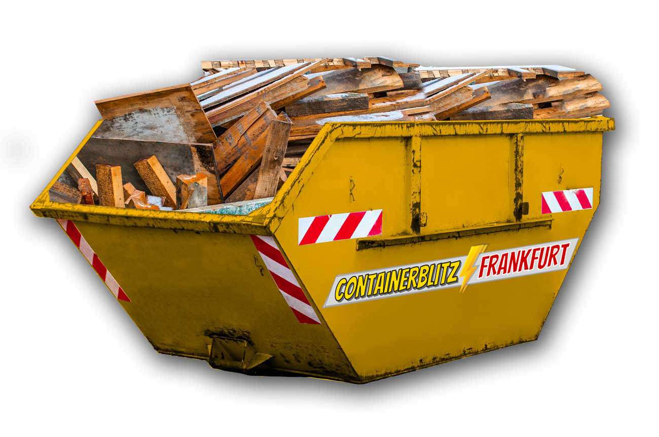 Holz Container inkl. günstiger Entsorgung in Frankfurt und Umgebung.